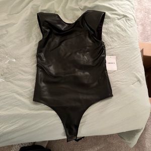 NEW Black Leather Top